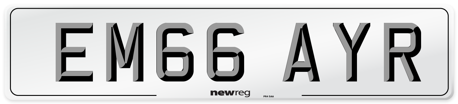 EM66 AYR Number Plate from New Reg